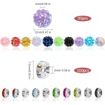 250 pièces de perles pour stylos, perles focales pour stylos à perles, perles en strass, perles d'espacement pour bracelets 250 pièces de perles pour stylos, perles focales pour stylos à perles, perles en strass, perles d'espacement pour bracelets