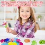 ChainnForces Kit d'artisanat de bouquet de fleurs pour la fabrication de 32 fleurs, fleurs en tissu pour l'artisanat, construisez votre bouquet, pièces de jouets