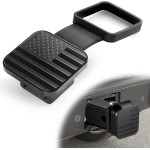 UYYE Couvercle d'attelage de remorque en caoutchouc de 2 pouces, capuchon de bouchon de tube de remorquage en caoutchouc drapeau américain, accessoires extérieurs de voiture adaptés à la plupart des récepteurs d'attelage de véhicules, capuchon de bouchon 
