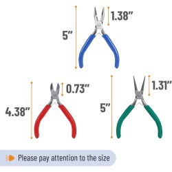 Mr. Pen- Pinces à bijoux, paquet de 3, kit de fabrication de bijoux, mini pinces pour la fabrication de bijoux, coupe-fil pour la fabrication de bijoux