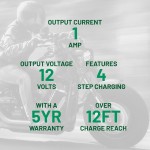 Battery Tender Junior 12 V, 800 mA Chargeur et mainteneur de batterie pour batteries au plomb et au lithium – Chargeur de batterie commutable pour sports motorisés – 022-0199-DL-WH