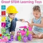 Jouets STEM pour filles de 4, 5, 6, 7, 8 ans et plus, cadeaux d'anniversaire, jouets de construction éducatifs roses pour enfants âgés de 4 à 8, 5 à 7, 8 à 10 ans, activités Stem, jouet de construction pour filles de 4 à 6, 6 à 8 ans, jeux créatifs, idée 