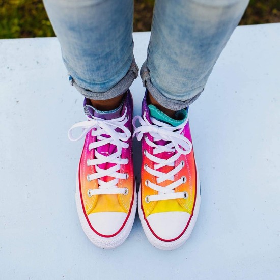 Tulip Kit de teinture en une étape 3 couleurs, techniques faciles, motifs de tissus vibrants et permanents, couleurs classiques : fuchsia, jaune turquoise