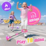 HopeRock Jouet à sauter pour filles de 6 à 10 ans, cadeaux d'anniversaire pour fille, 3 modes amusants, roue lumineuse clignotante, compteur numérique LED, batterie remplaçable, cadeaux d'anniversaire pour fille de 6 à 10 ans et plus, jouets d'extérieur a