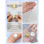 Ensemble de fermoirs multi-colliers et d'extension de chaîne et de fermoirs magnétiques pour bijoux, rallonges de collier de styles multiples en or et en argent pour femmes