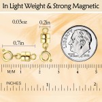 Fermoirs et fermetures de collier magnétiques Fermoir de convertisseur de bracelet plaqué or et argent 18 carats, adapté à l'extension de chaîne de colliers