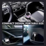 Ginsco Lot de 2 mini poubelles de voiture avec couvercle, accessoires de voiture pour intérieur, petite poubelle étanche pour la maison avec 2 crochets ABS supplémentaires et 90 sacs poubelles noirs