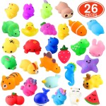 Squishies, paquet de 26 jouets Mochi Squishy – Squishys de chat Kawaii, animaux à montée lente – cadeaux de fête, sac de cadeaux, cadeaux d'anniversaire, mini Squishies, jouet anti-stress