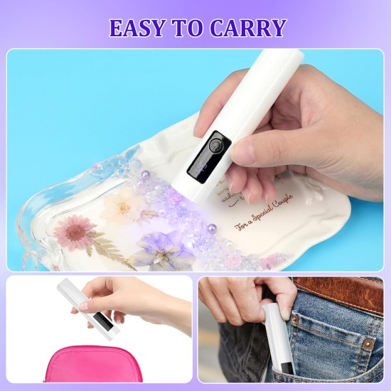 KISREL Lampe UV pour résine, grande lumière double face avec lampe de poche UV, machine de polymérisation de résine amovible 2 en 1, affichage numérique à 3 vitesses, lampe à durcissement rapide 36 W pour l'artisanat, la fabrication de bijoux