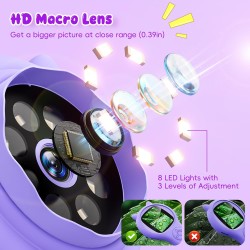 Microscope pour enfants – Mini microscope de poche pour les tout-petits – Kit scientifique éducatif STEM, jouets pour cadeaux d'anniversaire de Noël, jouets pour filles de 5, 6, 7, 8, 9, 10, 11, 12 ans (violet) Microscope pour enfants – Mini microscope de poche pour les tout-petits – Kit scientifique éducatif STEM, jouets pour cadeaux d'anniversaire de Noël, jouets pour filles de 5, 6, 7, 8, 9, 10, 11, 12 ans (violet)