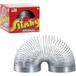 Le jouet à ressort de marche Slinky original, Slinky en métal de 2,75 pouces de diamètre, jouets Fidget