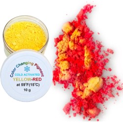 Pigment thermochromique à changement de couleur activé par la température, parfait pour le slime à changement de couleur (jaune-rouge 59F/15C)
