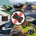 NEXPEAK NC201 Chargeur de batterie 10 A, chargeur d'entretien intelligent 12 V 24 V, désulfatateur de maintenance entièrement automatique avec compensation de température pour voiture, camion, tondeuse à gazon, bateau, batteries marines