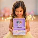 Giggle & Honey® Boîte à bijoux musicale pour filles – Boîte à bijoux pour enfants, jouets licorne pour filles de 4 à 6 ans, cadeaux licorne