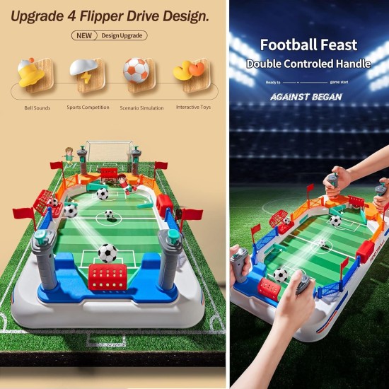 Mini jeu de société de football pour enfants : jouets de table de baby-foot pour enfants de 3, 4, 5, 6, 7, 8 à 12 ans – jeu de sport interactif de flipper à partir de 3 ans, fête à la maison – cadeau pour garçons, filles, anniversaire, Noël, petits-enfant