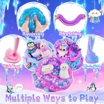 Lot de 6 slimes, slime pour enfants au pays des merveilles des animaux, kit de slime nuage de beurre pour filles âgées de 8 à 12 ans, jouets pour filles et garçons, cadeaux d'anniversaire, d'Halloween, de Noël pour enfants, sacs de cadeaux