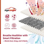 EPAuto CP157 (CF12157) Filtre à air d'habitacle de remplacement pour Toyota Camry, Corolla, RAV4, Prius, Highlander, Sienna, Lexus RX, NX, ES, Subaru Outback, Crosstrek, Mazda CX-9 – Compatible avec 2016-2025