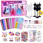 ONE TO FOUR Plus de 800 kits de créateurs de mode pour filles avec 6 mannequins – Kit d'artisanat de design de mode pour filles, kit de couture pour enfants de 8 à 12 ans, cadeaux d'anniversaire de Pâques pour adolescentes de 6 7 8 9 10 11 12