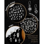 JIALEEY 300 PCS Gros Lots en Vrac Fabrication de Bijoux Charms Mixtes Lisse Tibétain Alliage d'Argent Charms Pendentifs DIY pour Bracelet Collier Fabrication de Bijoux et Artisanat