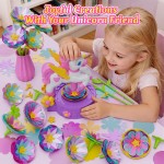 Zmpolir Kits d'artisanat, fabricant de bouquets à pousser, jouets licorne pour filles de 3 à 12 ans, jouets de bouquet en tissu, kit d'art et d'artisanat pour enfants, cadeaux d'anniversaire créatifs pour filles de 3 4 5 6 7 8 9 10 11 12 ans