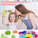 ChainnForces Kit d'artisanat de bouquet de fleurs pour la fabrication de 32 fleurs, fleurs en tissu pour l'artisanat, construisez votre bouquet, pièces de jouets