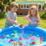 Kit de jouets magiques elfe de l'eau, kit de gel d'eau pour animaux de compagnie, 20 gels et 24 moules, fabriquez vos propres jouets sensoriels Squishies pour enfants, fabricant de squishy, ​​animaux aquatiques, bricolage de Pâques, cadeaux de Pâques pour