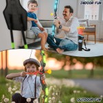 Ensemble d'arc et de flèches pour enfants, lot de 2 jeux de tir à l'arc lumineux à LED avec 20 flèches à ventouse, jouet d'intérieur et d'extérieur pour garçons et filles âgés de 4 à 8 ans, 8 à 12 ans avec cible debout et 2 carquois, cadeau d'anniversaire