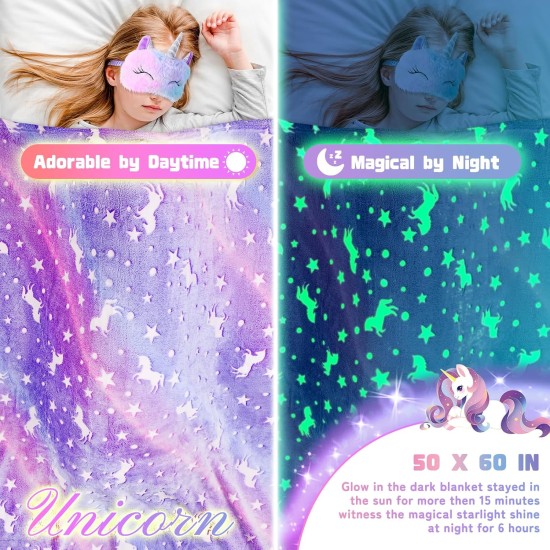 Cadeaux de licornes pour filles, jouets pour enfants de 3 4 5 6 7 8 9 10 ans avec tablette d'écriture LCD/couverture lumineuse/bracelet licorne/masque pour les yeux/sac à bandoulière/12 pièces violet, jouet licorne d'anniversaire de Noël pour adolescente Cadeaux de licornes pour filles, jouets pour enfants de 3 4 5 6 7 8 9 10 ans avec tablette d'écriture LCD/couverture lumineuse/bracelet licorne/masque pour les yeux/sac à bandoulière/12 pièces violet, jouet licorne d'anniversaire de Noël pour adolescente