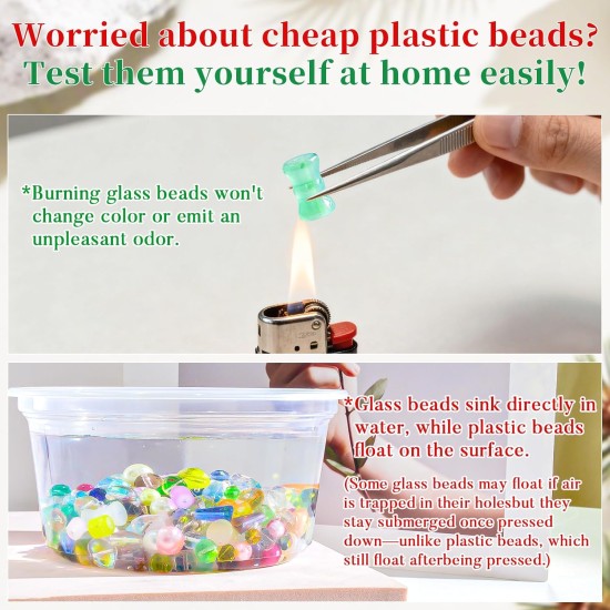 Perles de verre assorties d'une demi-livre pour la fabrication de bijoux, perles de cristal colorées de 2 à 16 mm pour bracelets, travaux manuels, bricolage, fournitures de fabrication de bijoux en vrac