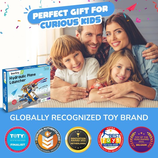 Smartivity DIY 2 en 1 Avions en Papier Hydrauliques et Lanceur de Fléchettes Jouet STEM pour Enfants Âgés de 6 à 14 Ans I Cadeaux d'Anniversaire pour Enfants Intelligents | Smartivity DIY 2 en 1 Avions en Papier Hydrauliques et Lanceur de Fléchettes Jouet STEM pour Enfants Âgés de 6 à 14 Ans I Cadeaux d'Anniversaire pour Enfants Intelligents |