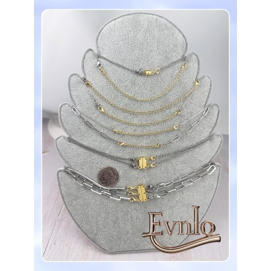 Ensemble de fermoirs multi-colliers et d'extension de chaîne et de fermoirs magnétiques pour bijoux, rallonges de collier de styles multiples en or et en argent pour femmes