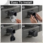 UYYE Couvercle d'attelage de remorque en caoutchouc de 2 pouces, capuchon de bouchon de tube de remorquage en caoutchouc drapeau américain, accessoires extérieurs de voiture adaptés à la plupart des récepteurs d'attelage de véhicules, capuchon de bouchon 