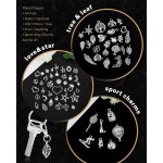JIALEEY 300 PCS Gros Lots en Vrac Fabrication de Bijoux Charms Mixtes Lisse Tibétain Alliage d'Argent Charms Pendentifs DIY pour Bracelet Collier Fabrication de Bijoux et Artisanat