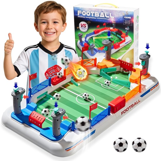 Mini jeu de société de football pour enfants : jouets de table de baby-foot pour enfants de 3, 4, 5, 6, 7, 8 à 12 ans – jeu de sport interactif de flipper à partir de 3 ans, fête à la maison – cadeau pour garçons, filles, anniversaire, Noël, petits-enfant