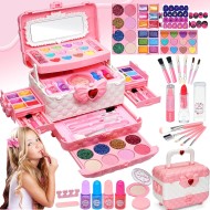 Ensembles de maquillage pour enfants pour filles – Ensembles de maquillage pour filles de 5 à 8 ans, Maquillaje para Niñas, kit de maquillage de jeu, meilleurs jouets pour petite fille, articles de princesse pour tout-petits, âges 3456789, cadeaux d'anniv