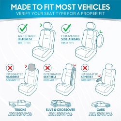 BDK PolyPro Ensemble complet de housses de siège de voiture en noir uni, housses de siège de banquette divisées avant et arrière pour voiture, ensemble de housses de siège de voiture faciles à installer et accessoires pour voitures, camions, vans, SUV – N BDK PolyPro Ensemble complet de housses de siège de voiture en noir uni, housses de siège de banquette divisées avant et arrière pour voiture, ensemble de housses de siège de voiture faciles à installer et accessoires pour voitures, camions, vans, SUV – N