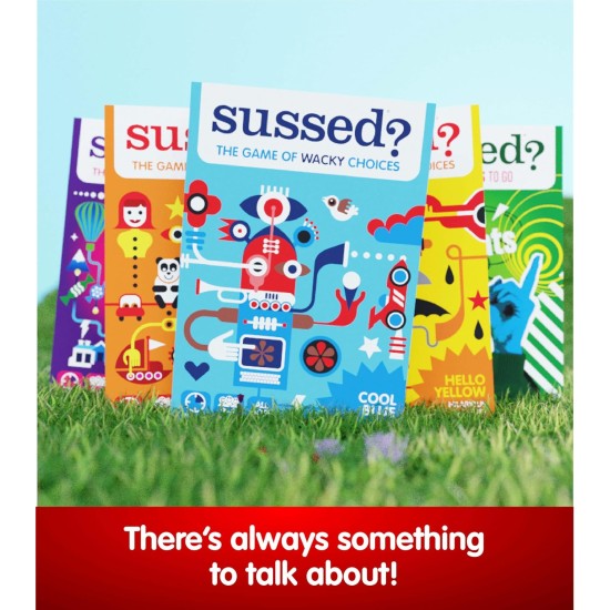 SUSSED The Wacky « Que feriez-vous ? » Jeu de cartes sociales – Chaussette de Noël pour enfants et jeu de voyage familial pour garçons et filles – Amusant et facile à jouer – Tous les âges à partir de 6 ans – Hello Yellow Deck