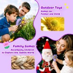 Microscope pour enfants – Mini microscope de poche pour les tout-petits – Kit scientifique éducatif STEM, jouets pour cadeaux d'anniversaire de Noël, jouets pour filles de 5, 6, 7, 8, 9, 10, 11, 12 ans (violet)