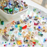 Perles de verre assorties d'une demi-livre pour la fabrication de bijoux, perles de cristal colorées de 2 à 16 mm pour bracelets, travaux manuels, bricolage, fournitures de fabrication de bijoux en vrac