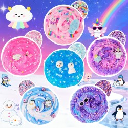 Lot de 6 slimes, slime pour enfants au pays des merveilles des animaux, kit de slime nuage de beurre pour filles âgées de 8 à 12 ans, jouets pour filles et garçons, cadeaux d'anniversaire, d'Halloween, de Noël pour enfants, sacs de cadeaux Lot de 6 slimes, slime pour enfants au pays des merveilles des animaux, kit de slime nuage de beurre pour filles âgées de 8 à 12 ans, jouets pour filles et garçons, cadeaux d'anniversaire, d'Halloween, de Noël pour enfants, sacs de cadeaux