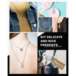 JIALEEY 300 PCS Gros Lots en Vrac Fabrication de Bijoux Charms Mixtes Lisse Tibétain Alliage d'Argent Charms Pendentifs DIY pour Bracelet Collier Fabrication de Bijoux et Artisanat