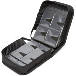 Amazon Basics Classeur de rangement portable pour CD/DVD en polyester avec poignée, capacité 400, noir