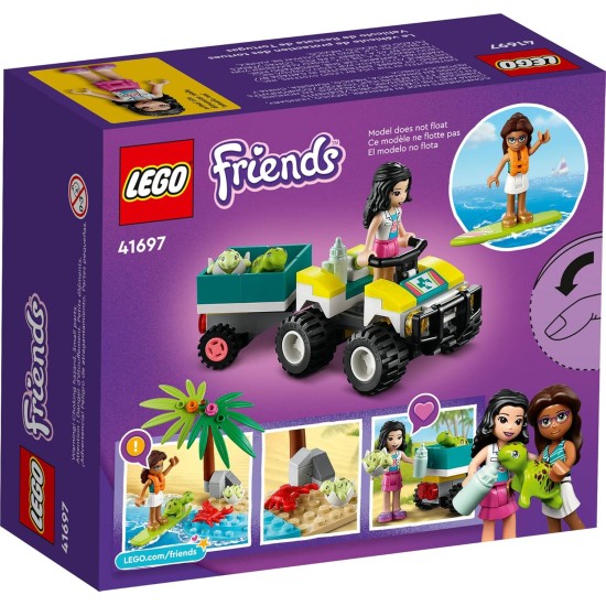 LEGO Friends 41697 Véhicule de protection des tortues, ensemble de jouets de construction pour enfants, filles et garçons à partir de 6 ans (90 pièces)
