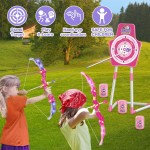 SpringFlower 2 ensembles d'arcs et de flèches avec éclairage LED, 2 pistolets à fléchettes en mousse pour enfants de 5 6 7 8 9 10 ans et plus, ensemble de tir à l'arc avec cible debout pour garçons et filles, cadeau idéal