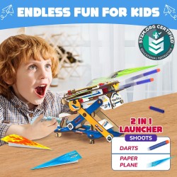 Smartivity DIY 2 en 1 Avions en Papier Hydrauliques et Lanceur de Fléchettes Jouet STEM pour Enfants Âgés de 6 à 14 Ans I Cadeaux d'Anniversaire pour Enfants Intelligents | Smartivity DIY 2 en 1 Avions en Papier Hydrauliques et Lanceur de Fléchettes Jouet STEM pour Enfants Âgés de 6 à 14 Ans I Cadeaux d'Anniversaire pour Enfants Intelligents |