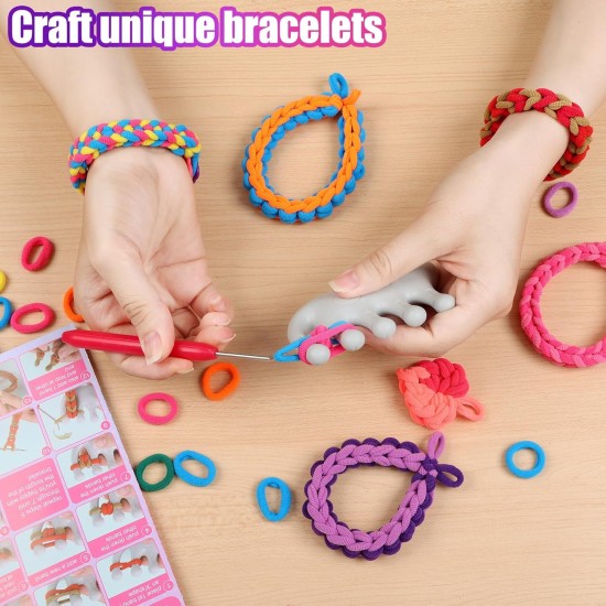 FUNiOi Kit d'art et d'artisanat pour enfants, bracelet en caoutchouc, jouet, peigne à tisser pour chat, plus de 1000 attaches à cheveux colorées, bricolage, étui de rangement, cadeau pour filles de 7 à 12 ans FUNiOi Kit d'art et d'artisanat pour enfants, bracelet en caoutchouc, jouet, peigne à tisser pour chat, plus de 1000 attaches à cheveux colorées, bricolage, étui de rangement, cadeau pour filles de 7 à 12 ans