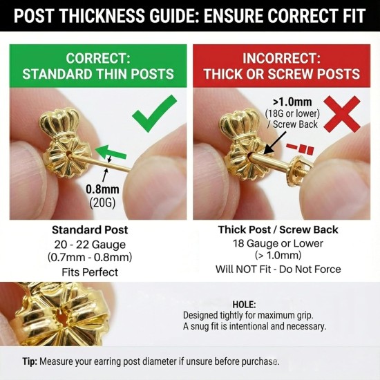 Dos de boucles d’oreilles magiques originaux pour oreilles tombantes |