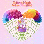 Zmpolir Kits d'artisanat, fabricant de bouquets à pousser, jouets licorne pour filles de 3 à 12 ans, jouets de bouquet en tissu, kit d'art et d'artisanat pour enfants, cadeaux d'anniversaire créatifs pour filles de 3 4 5 6 7 8 9 10 11 12 ans