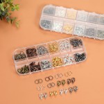 Ensemble de fermoirs à pince de homard et d'anneaux de saut ouverts, fermoirs à homard de 6 couleurs pour la fabrication de bijoux, porte-clés et bracelets