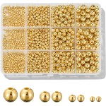 1100 pièces de perles rondes lisses-3/4/6/8mm, entretoise dorée, Kits de perles amples pour la fabrication de bracelets et de bijoux 1100 pièces de perles rondes lisses-3/4/6/8mm, entretoise dorée, Kits de perles amples pour la fabrication de bracelets et de bijoux